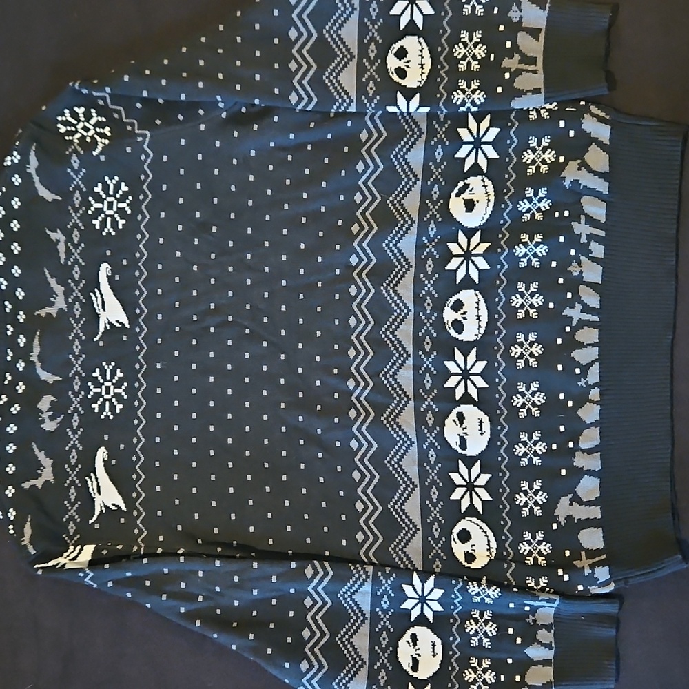 Disney Nightmare Before Christmas Holiday Sweater Black Size Large - Picture 7 of 7